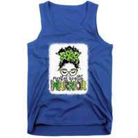 Mental Health Warrior Messy Bun Tal Health Matters Gift Tank Top