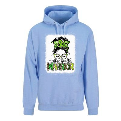 Mental Health Warrior Messy Bun Tal Health Matters Gift Unisex Surf Hoodie