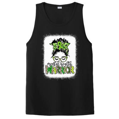 Mental Health Warrior Messy Bun Tal Health Matters Gift PosiCharge Competitor Tank