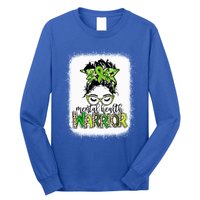 Mental Health Warrior Messy Bun Tal Health Matters Gift Long Sleeve Shirt