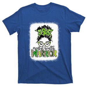 Mental Health Warrior Messy Bun Tal Health Matters Gift T-Shirt