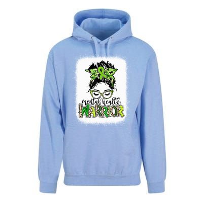 Mental Health Warrior Messy Bun Tal Health Matters Gift Unisex Surf Hoodie