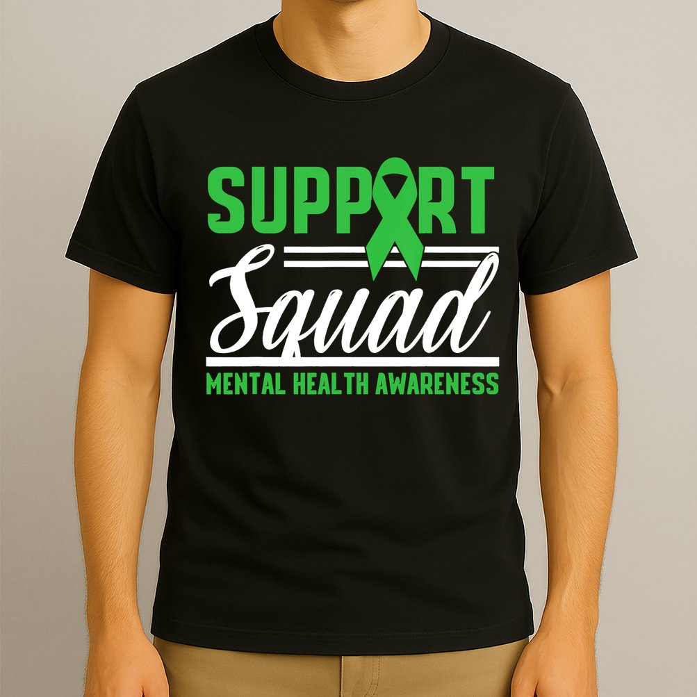 Mental Health Warrior Support Squad Mental Health Awareness T-Shirt