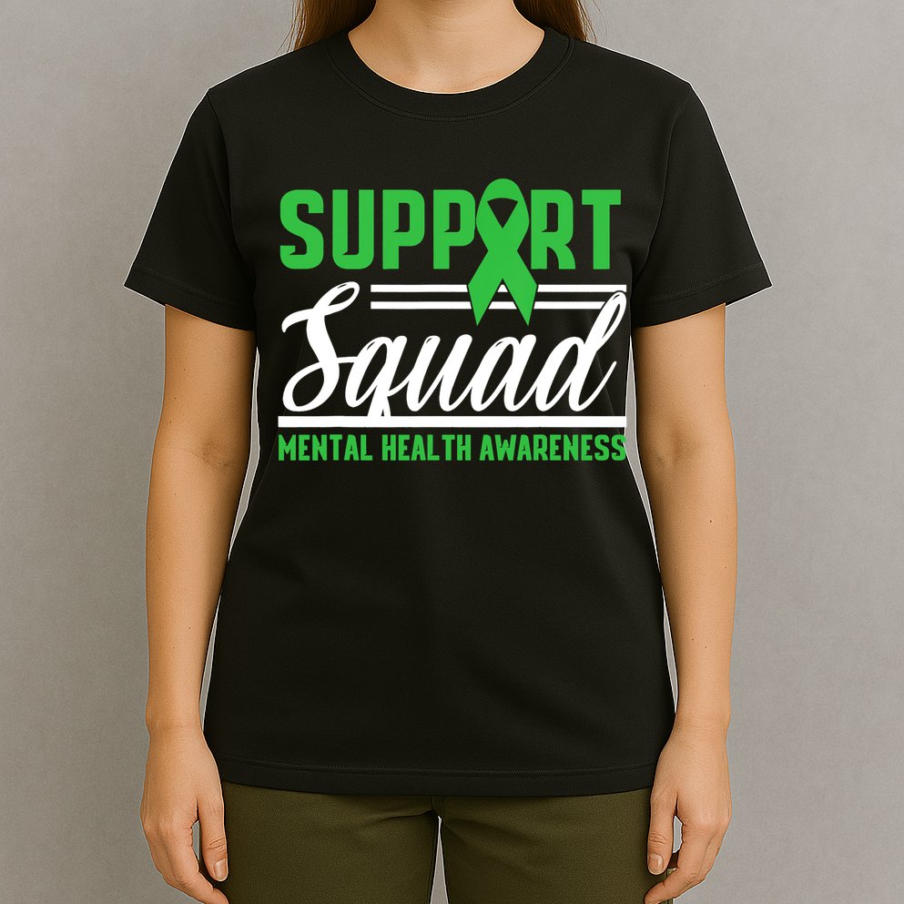 Mental Health Warrior Support Squad Mental Health Awareness T-Shirt