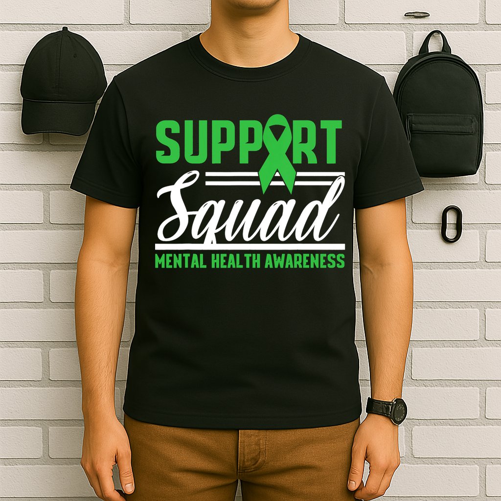 Mental Health Warrior Support Squad Mental Health Awareness T-Shirt