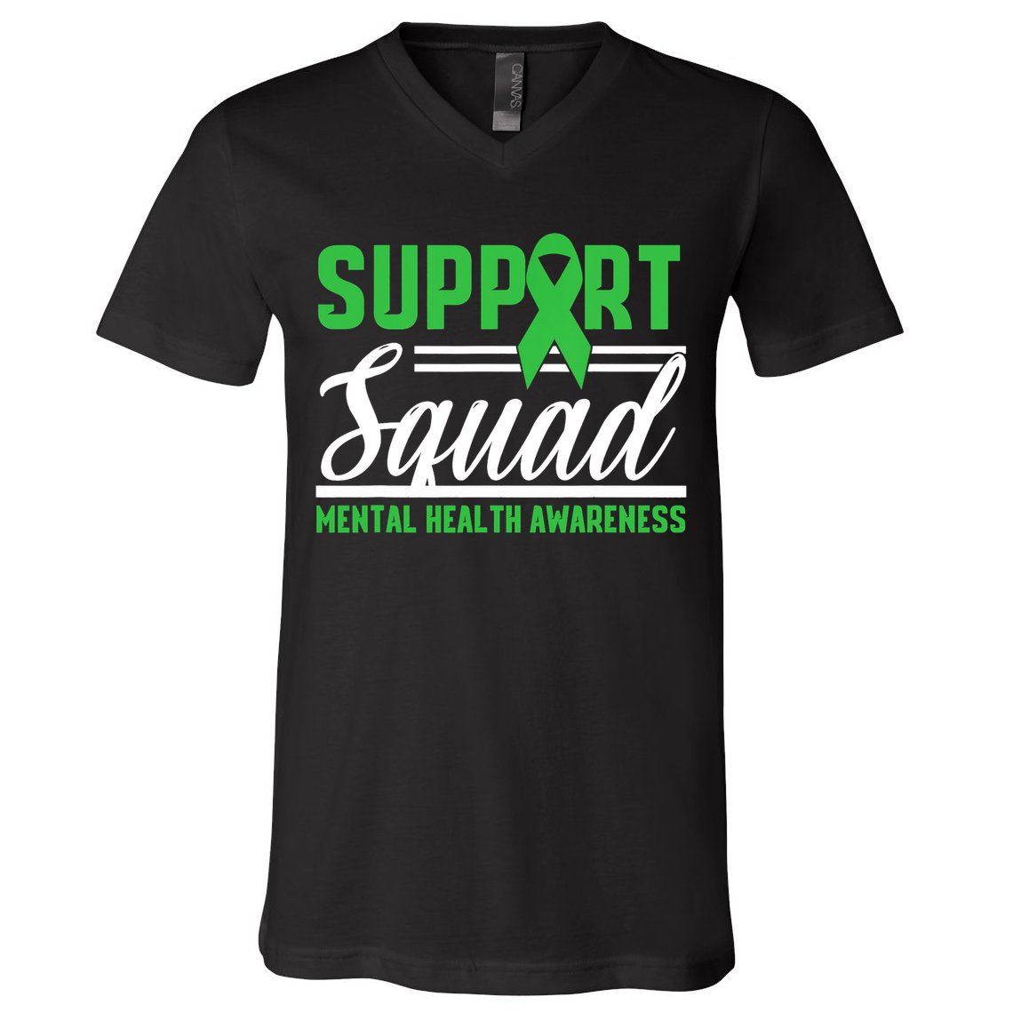 Mental Health Warrior Support Squad Mental Health Awareness V-Neck T-Shirt