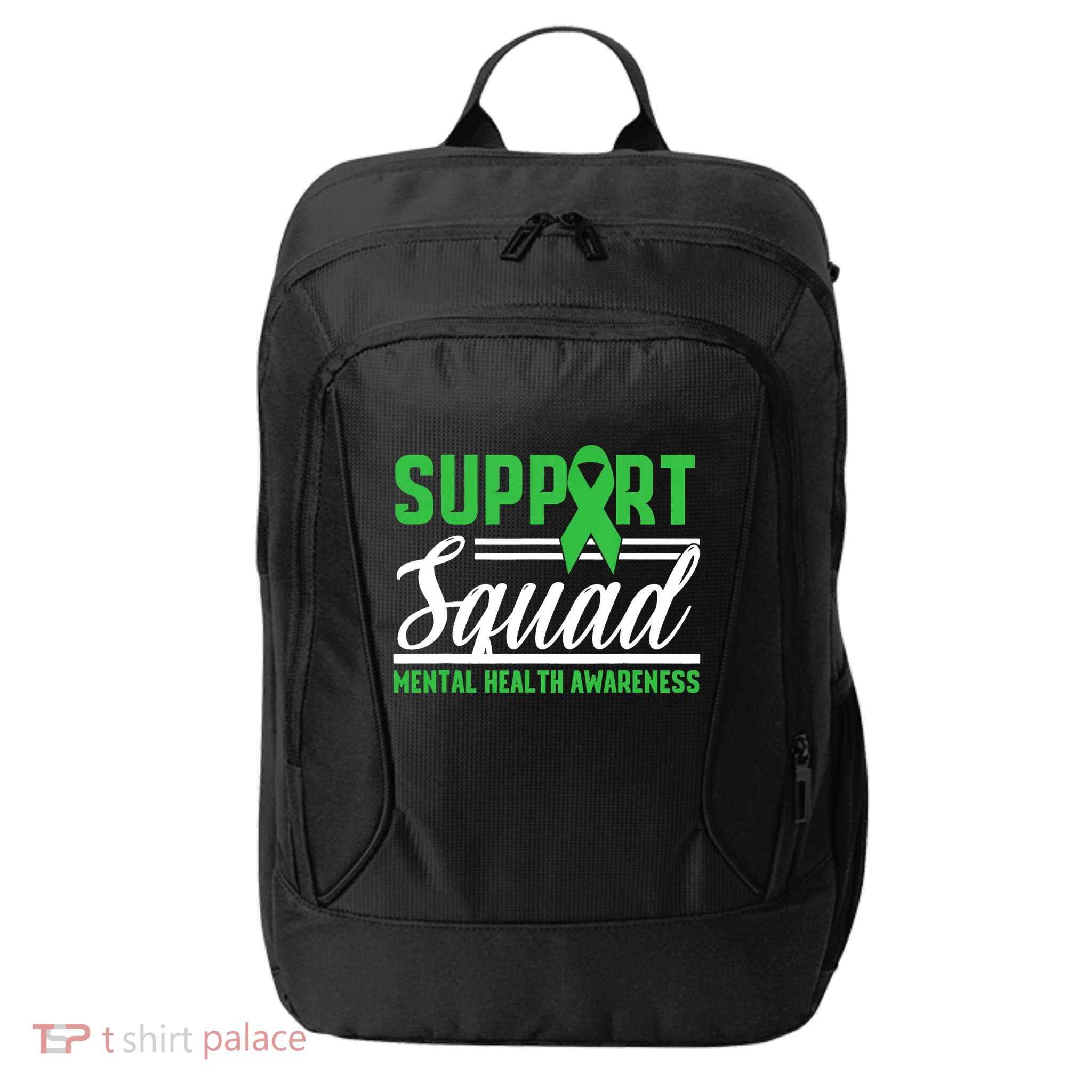Mental Health Warrior Support Squad Mental Health Awareness City Backpack