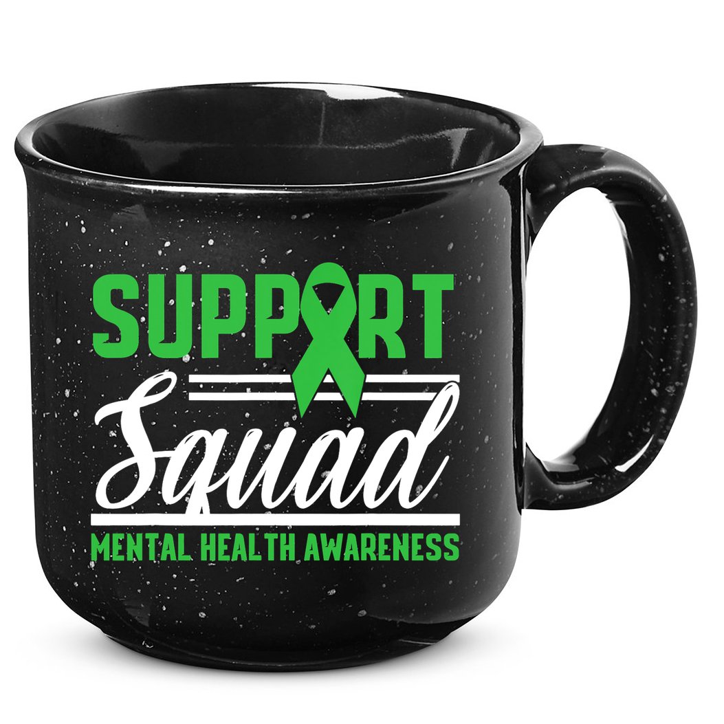 Mental Health Warrior Support Squad Mental Health Awareness 15oz Campfire Ceramic Mug