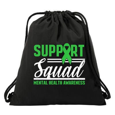 Mental Health Warrior Support Squad Mental Health Awareness Drawstring Bag