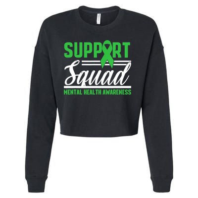 Mental Health Warrior Support Squad Mental Health Awareness Cropped Pullover Crew