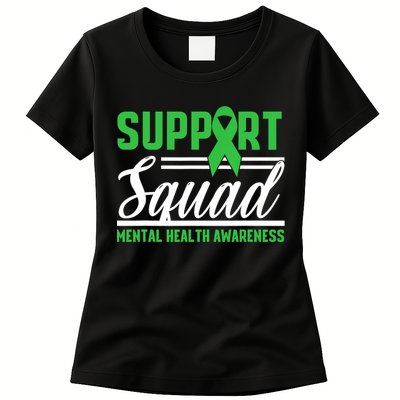 Mental Health Warrior Support Squad Mental Health Awareness Womens T-Shirt