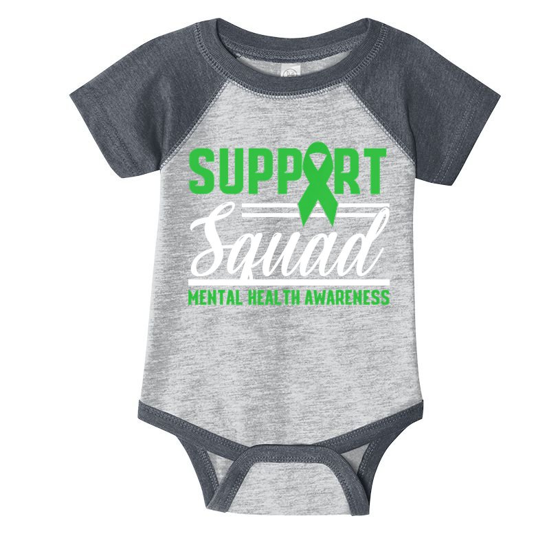 Mental Health Warrior Support Squad Mental Health Awareness Infant Baby Jersey Bodysuit