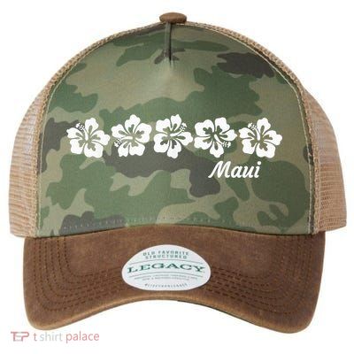 MAUI  Hawaii with Hawaiian Hibiscus flowers Legacy Tie Dye Trucker Hat