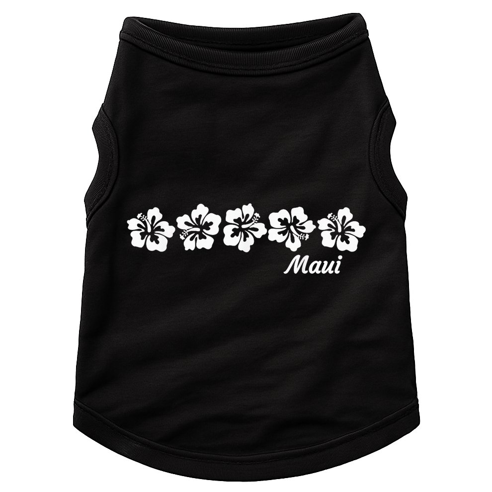 MAUI  Hawaii with Hawaiian Hibiscus flowers Doggie Tank