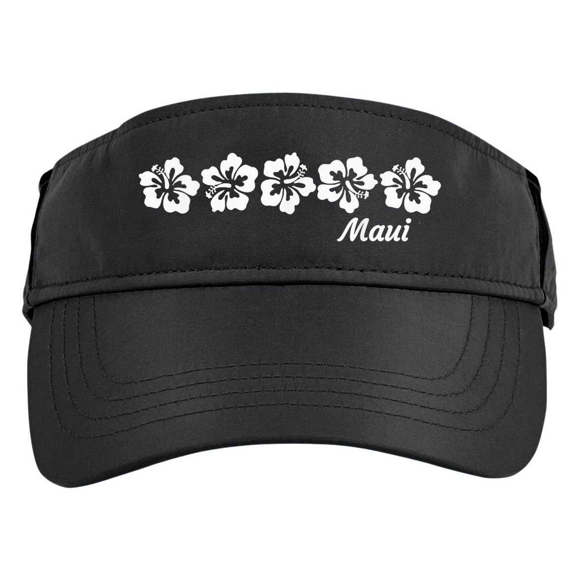 MAUI  Hawaii with Hawaiian Hibiscus flowers Adult Drive Performance Visor