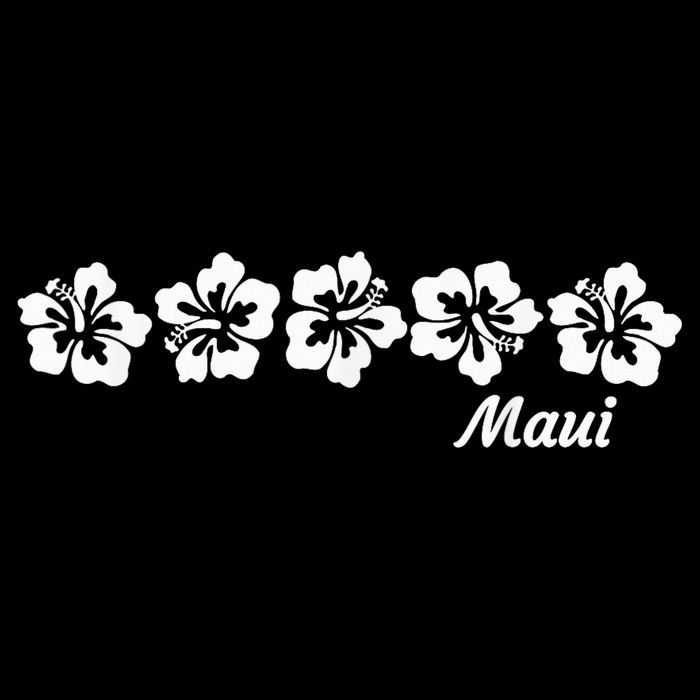 MAUI  Hawaii with Hawaiian Hibiscus flowers Drawstring Bag