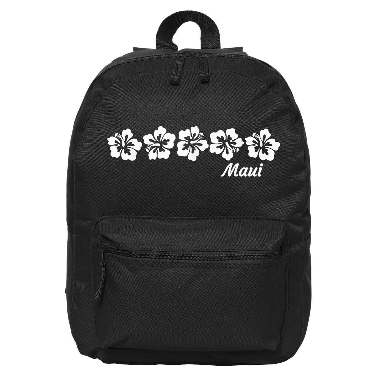 MAUI  Hawaii with Hawaiian Hibiscus flowers 16 in Basic Backpack
