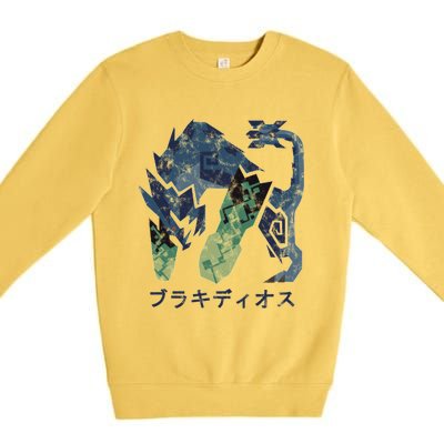 Monster Hunter World Iceborne Brachydios Kanji Icon Premium Crewneck Sweatshirt