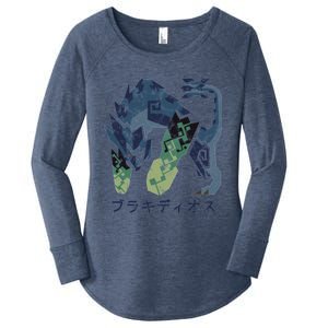 Monster Hunter World Iceborne Brachydios Kanji Icon Women's Perfect Tri Tunic Long Sleeve Shirt