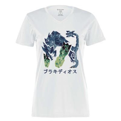 Monster Hunter World Iceborne Brachydios Kanji Icon Women's Momentum V-Neck T-Shirt