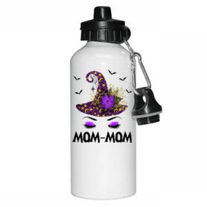 MomMom Hat Witch Halloween Costume Gift Aluminum Water Bottle