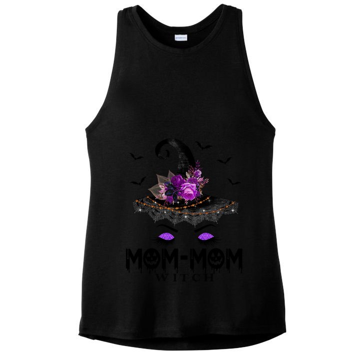 MomMom Hat Witch Halloween Costume Gift Ladies PosiCharge Tri-Blend Wicking Tank