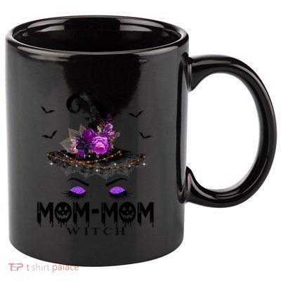 MomMom Hat Witch Halloween Costume Gift 11oz C Handle Ceramic Mug