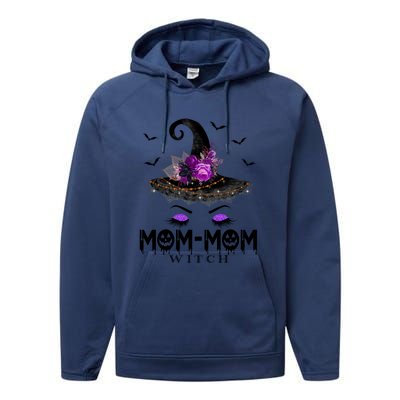 MomMom Hat Witch Halloween Costume Gift Performance Fleece Hoodie