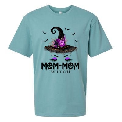 MomMom Hat Witch Halloween Costume Gift Sueded Cloud Jersey T-Shirt