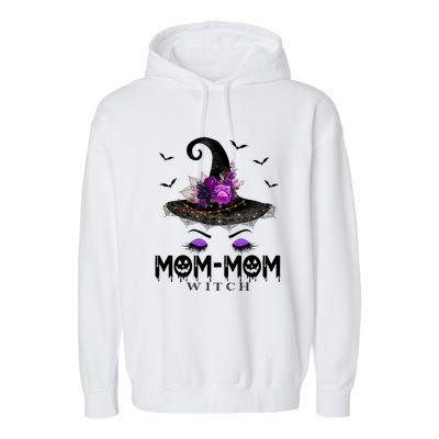 MomMom Hat Witch Halloween Costume Gift Garment-Dyed Fleece Hoodie