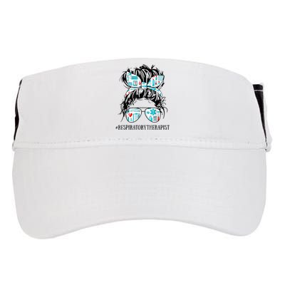 Messy Hair Woman Bun Respiratory Therapist Nurse Life Adult Drive Performance Visor