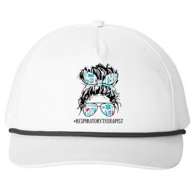 Messy Hair Woman Bun Respiratory Therapist Nurse Life Snapback Five-Panel Rope Hat