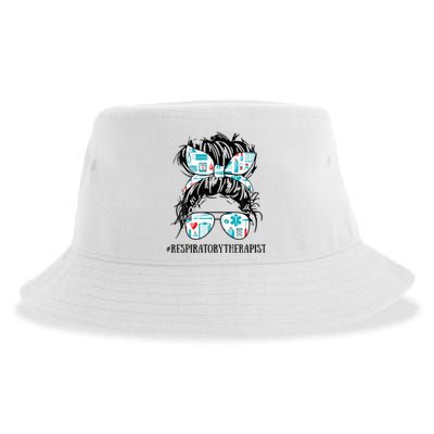 Messy Hair Woman Bun Respiratory Therapist Sustainable Bucket Hat