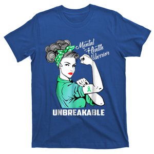 Mental Health Warrior Unbreakable Gift Awareness Month Gift T-Shirt