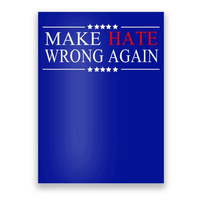 Make Hate Wrong Again Anti Trump Political Poster