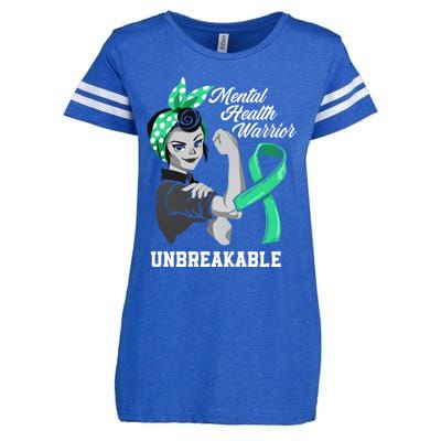 Mental Health Warrior Unbreakable Tal Health Awareness Meaningful Gift Enza Ladies Jersey Football T-Shirt