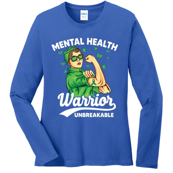 Mental Health Warrior Unbreakable Survivors Of Tal Health Gift Ladies Long Sleeve Shirt