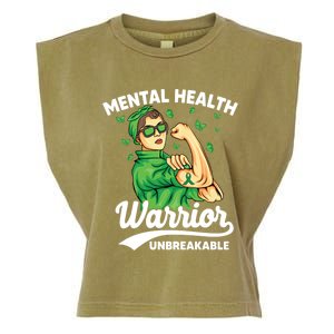 Mental Health Warrior Unbreakable Survivors Of Tal Health Gift Garment-Dyed Women's Muscle Tee