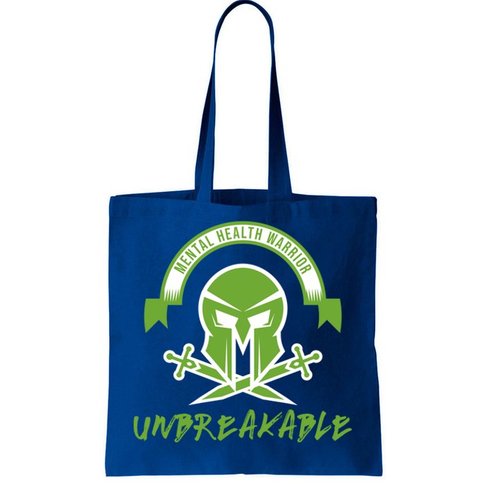 Mental Health Warrior Unbreakable Gift Tote Bag