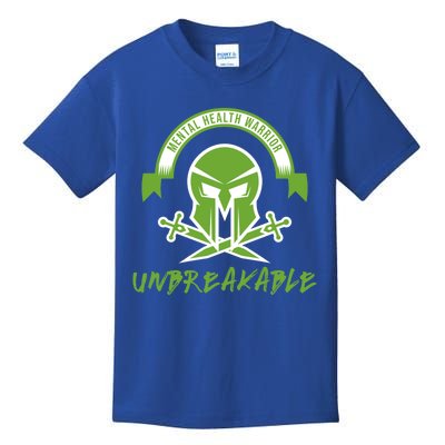 Mental Health Warrior Unbreakable Gift Kids T-Shirt