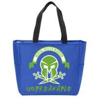 Mental Health Warrior Unbreakable Gift Zip Tote Bag