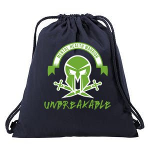 Mental Health Warrior Unbreakable Gift Drawstring Bag