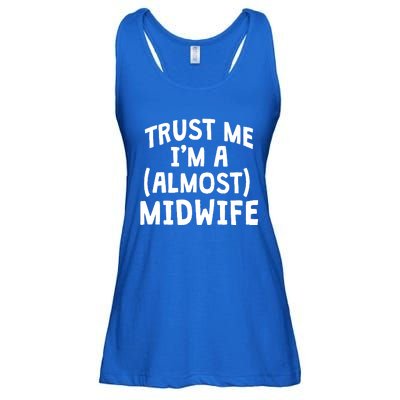 Midwife Healthcare Worker Labour Almost Obstetrician Gift Ladies Essential Flowy Tank