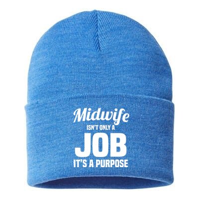 Midwife Healthcare Worker Labour Birth Job Purpose Gift Sustainable Knit Beanie