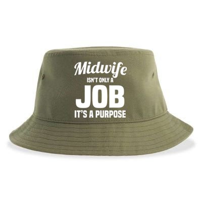 Midwife Healthcare Worker Labour Birth Job Purpose Gift Sustainable Bucket Hat