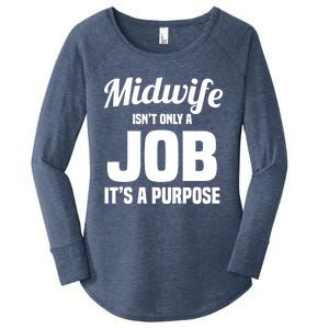 Midwife Healthcare Worker Labour Birth Job Purpose Gift Women's Perfect Tri Tunic Long Sleeve Shirt