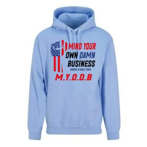 Myodb Harris Walz 2024 Mind Your Own Damn Business Unisex Surf Hoodie