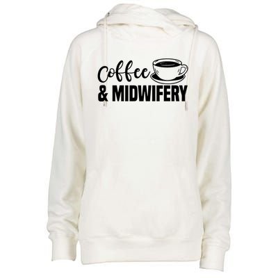 Midwife Healthcare Worker Labour Obstetrician Coffee Lover Great Gift Womens Funnel Neck Pullover Hood