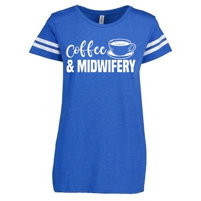 Midwife Healthcare Worker Labour Obstetrician Coffee Lover Great Gift Enza Ladies Jersey Football T-Shirt