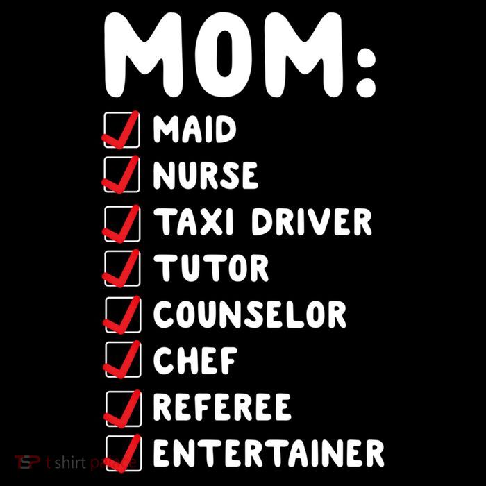 Mom Has Y Jobs Maid Chef Referee Funny Checklist Meme Gift Flatbill Hat